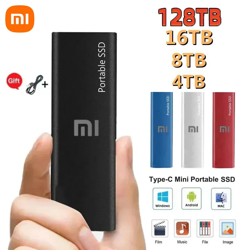 Xiaomi оригинальный высокоскоростной портативный SSD 128 ТБ внешний жесткий диск с интерфейсом USB 3,1 Type-C для ПК, ноутбуков, компьютеров
Xiaomi оригинальный высокоскоростной портативный SSD 128 ТБ внешний жесткий диск с интерфейсом USB 3,1 Type-C для ПК, ноутбуков, компьютеров