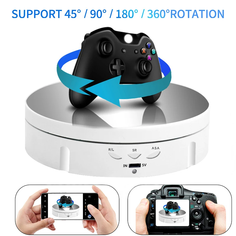 3 Speeds Electric Rotating Display Stand 360 Degree Mirror Turntable USB Rechargeable Jewelry Holder for Video/Shooting/Prop
3 Speeds Electric Rotating Display Stand 360 Degree Mirror Turntable USB Rechargeable Jewelry Holder for Video/Shooting/Prop