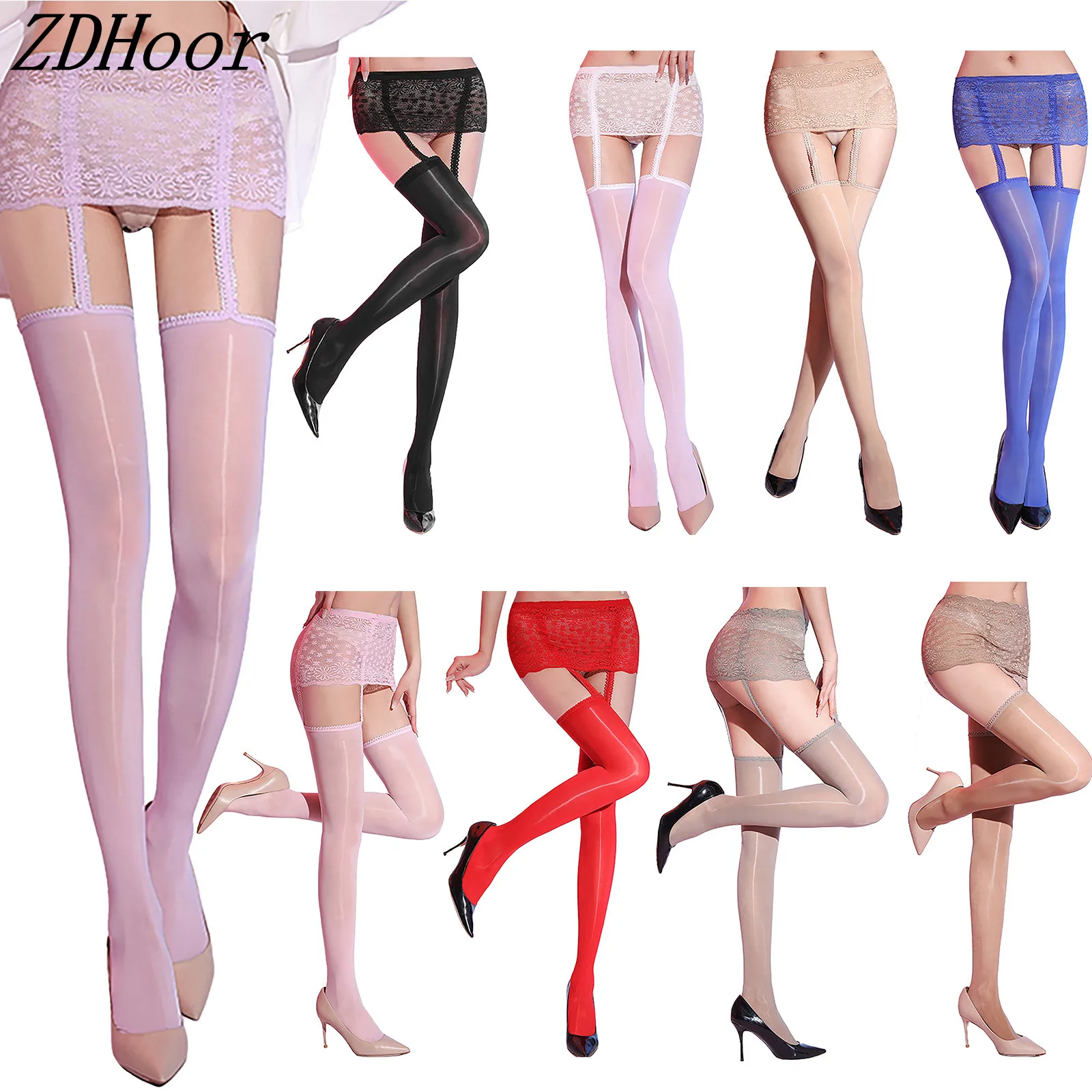 Womens See-Through Lace Pantyhose Mini Skirt Garter Belt with Thigh High Stocking Glossy Lingerie Suspender Stockings
Womens See-Through Lace Pantyhose Mini Skirt Garter Belt with Thigh High Stocking Glossy Lingerie Suspender Stockings