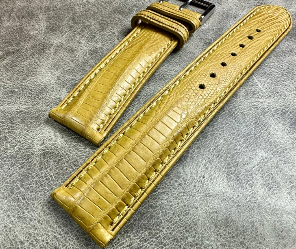Ремешок из Кожи Ящерицы лимонно-желтый, 20 мм
Ремешок из Кожи Ящерицы лимонно-желтый, 20 мм