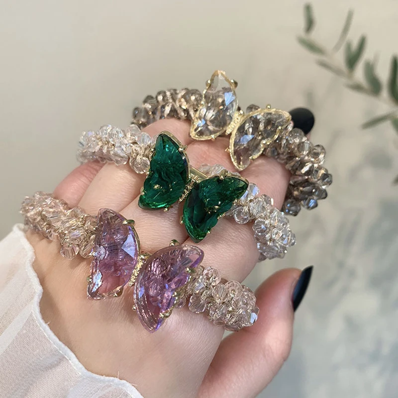 Women Crystal Butterfly Hair Ties Elastic Hairband Girls Simple Scrunchies Headdress Women Hair Accessories Headwear Ornament
Women Crystal Butterfly Hair Ties Elastic Hairband Girls Simple Scrunchies Headdress Women Hair Accessories Headwear Ornament