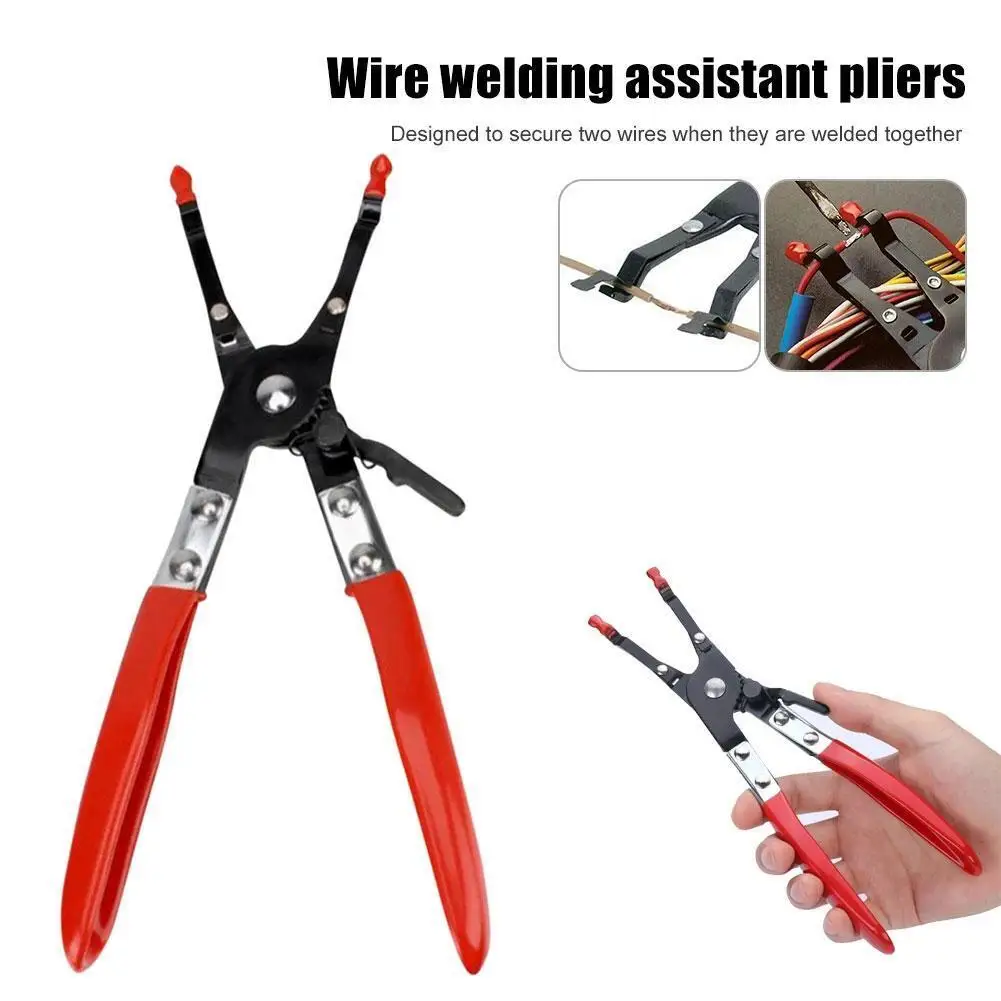 Red+black Carbon Steel Welding Auxiliary Pliers Premium Steel Pliers for Secure Wire Holding Efficient Soldering 240mm
Red+black Carbon Steel Welding Auxiliary Pliers Premium Steel Pliers for Secure Wire Holding Efficient Soldering 240mm
