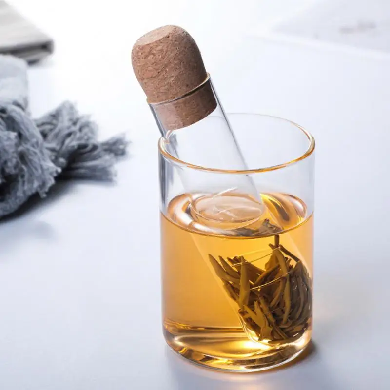Tea Drain Transparent Tea Maker Filter Cork Glass Bottle Heat-resistant Brewing Test Tube Mini Tea Strainer Home Kitchen Tool
Tea Drain Transparent Tea Maker Filter Cork Glass Bottle Heat-resistant Brewing Test Tube Mini Tea Strainer Home Kitchen Tool
