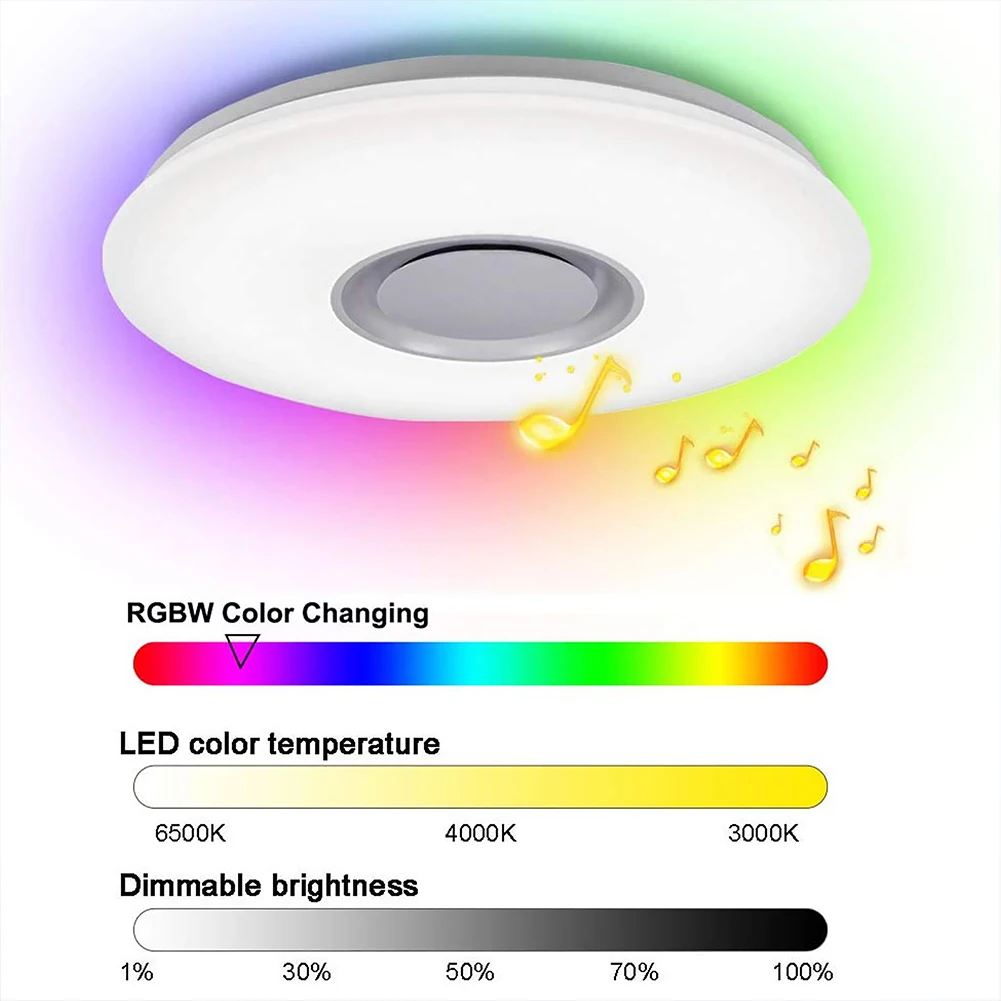 RGB LED Ceiling Light Dimmable Bluetooth-compatible Modern Ceiling Lamp 2800K-6500K Intelligent LED Lamp for Bedroom Living Room
RGB LED Ceiling Light Dimmable Bluetooth-compatible Modern Ceiling Lamp 2800K-6500K Intelligent LED Lamp for Bedroom Living Room