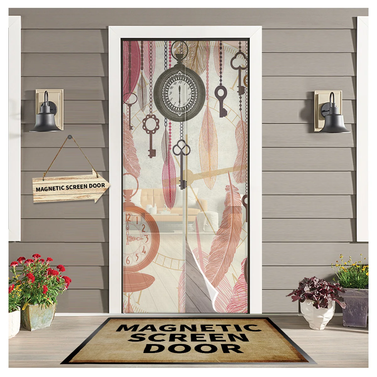 Feathers And Clocks Kitchen Door Curtain Mosquito-proof Window Screen Bedroom Magnetic Door Curtain
Feathers And Clocks Kitchen Door Curtain Mosquito-proof Window Screen Bedroom Magnetic Door Curtain