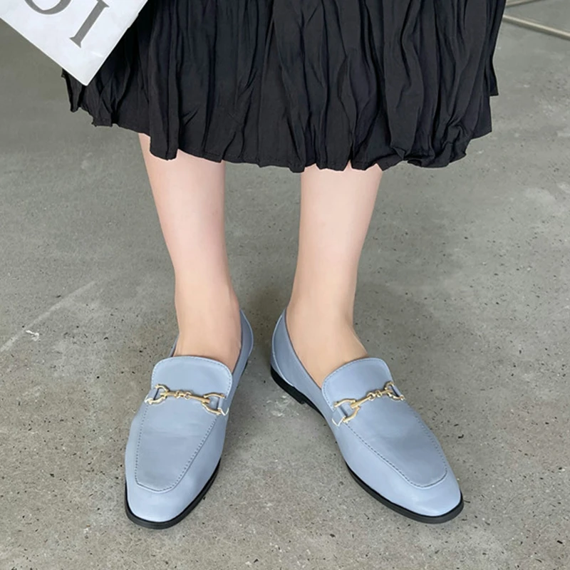 2023 Spring Women Slip On Loafer Autumn Fashion British Metal Buckle Flat Shoes Round Toe Green Casual Ballerina
2023 Spring Women Slip On Loafer Autumn Fashion British Metal Buckle Flat Shoes Round Toe Green Casual Ballerina