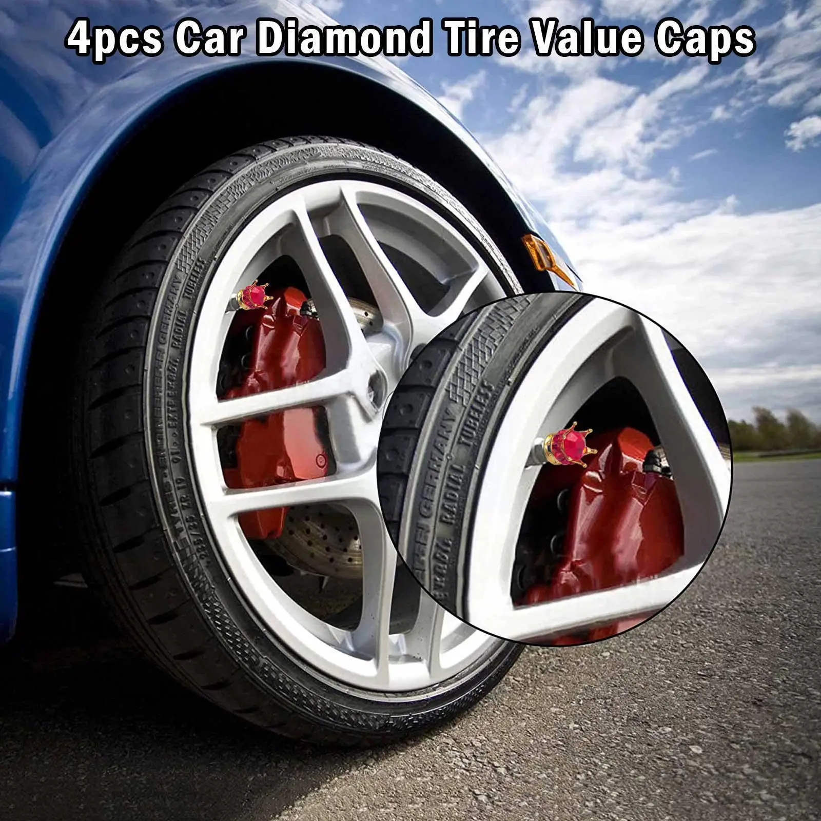 4x Wheel Tire Caps Cover Silver Crown Red Bling Cover Dust Tyre Bicycle Caps Stem Air Truck Diamond Motorcycle S4t1
4x Wheel Tire Caps Cover Silver Crown Red Bling Cover Dust Tyre Bicycle Caps Stem Air Truck Diamond Motorcycle S4t1