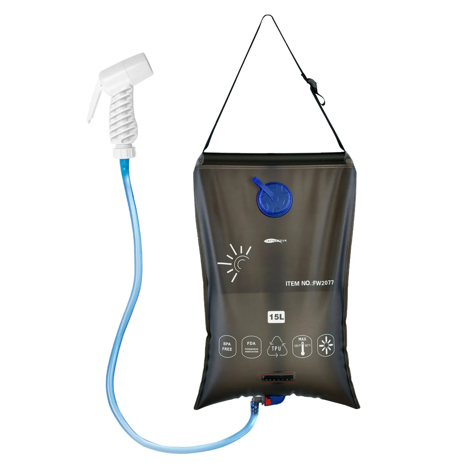 15L Outdoor Bathing Bag Hiking Camping Shower Bag Portable Heating Bathing Water Storage Bag Hose Switchable Shower Head 
15L Outdoor Bathing Bag Hiking Camping Shower Bag Portable Heating Bathing Water Storage Bag Hose Switchable Shower Head