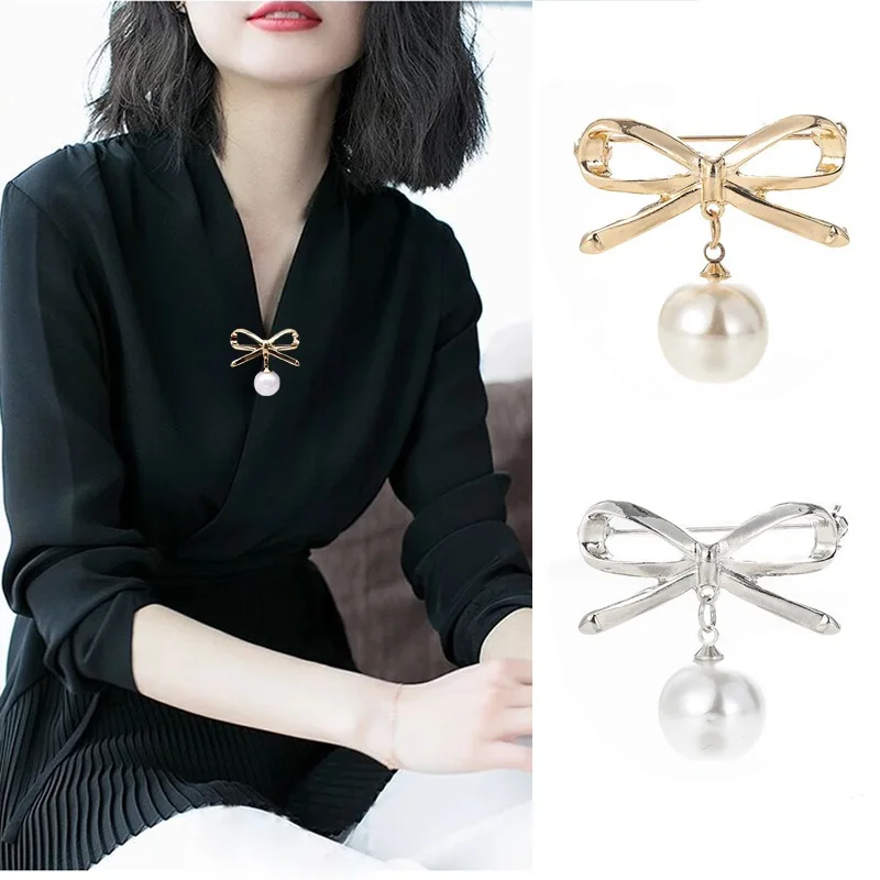 Brooch Pin Elegant Simple Bow Brooches for Women Bowknot Pearl Pendant Safety Lapel Pins Brooch Wedding Jewelry Accessories New
Brooch Pin Elegant Simple Bow Brooches for Women Bowknot Pearl Pendant Safety Lapel Pins Brooch Wedding Jewelry Accessories New