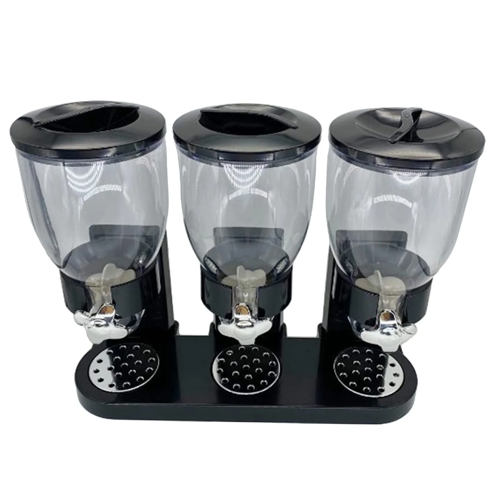 Cereal Dispenser Triple Dry Food Dispenser Container Storage Machine Plastic Oatmeal Nuts Container Box Holds Food Black
Cereal Dispenser Triple Dry Food Dispenser Container Storage Machine Plastic Oatmeal Nuts Container Box Holds Food Black