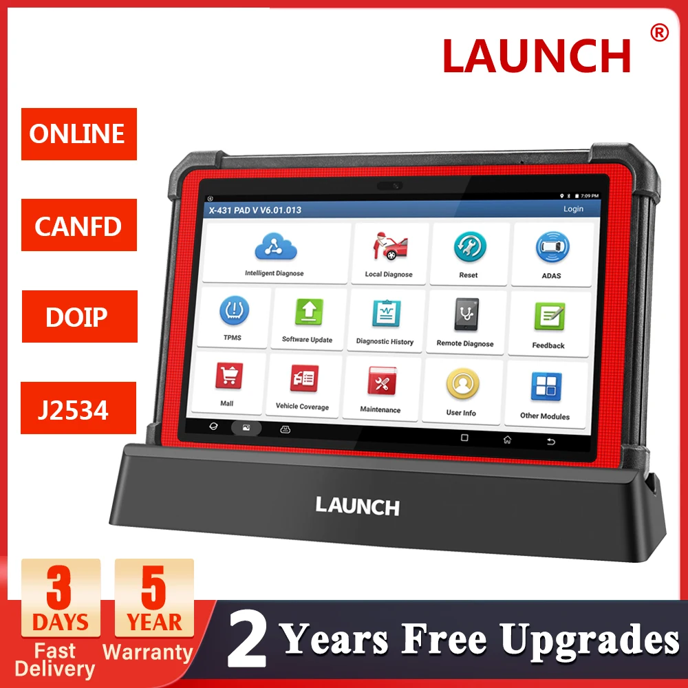 LAUNCH X431 PAD V 10.1' Car Diagnostic Tool OBD2 Full System Scanner ECU Online Programming J2534 DolP 30+Reset 2 Years Free
LAUNCH X431 PAD V 10.1' Car Diagnostic Tool OBD2 Full System Scanner ECU Online Programming J2534 DolP 30+Reset 2 Years Free