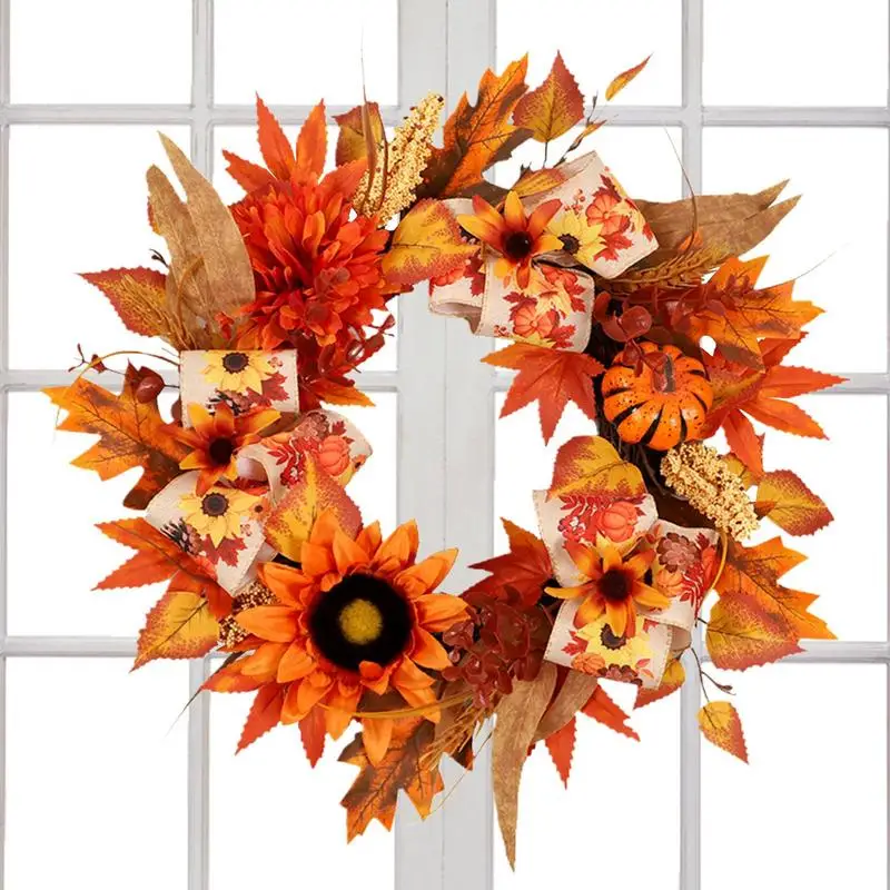 Pumpkin Wreath Artificial Garland Decorative Flowers Ring Summer Wall Hanging Ornaments Window Door Decorations Accessories
Pumpkin Wreath Artificial Garland Decorative Flowers Ring Summer Wall Hanging Ornaments Window Door Decorations Accessories