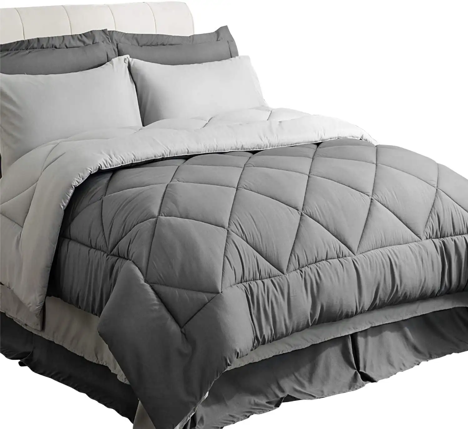 Bedsure Full/Queen Comforter Set - 7 Pieces Reversible Bed Set Bed in A Bag Queen with Comforters, Sheets, Pillowcases & Shams
Bedsure Full/Queen Comforter Set - 7 Pieces Reversible Bed Set Bed in A Bag Queen with Comforters, Sheets, Pillowcases & Shams