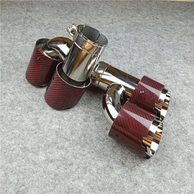 Car Exhaust pipe Twill carbon muffler tip 63mm inlet Double End with Glossy H Mode oval outlet adjustable For Akrapovic Nozzles
Car Exhaust pipe Twill carbon muffler tip 63mm inlet Double End with Glossy H Mode oval outlet adjustable For Akrapovic Nozzles