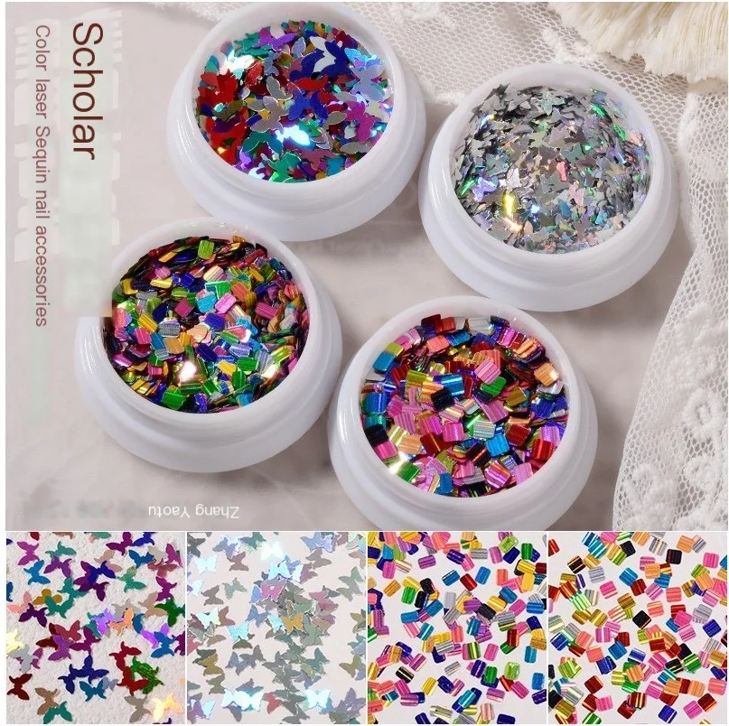Laser Butterfly Nail Art Sequins Rectangular Symphony Nail Stickers 3D Colorful Manicure Nails Art Decoration Accessories #FH-09
Laser Butterfly Nail Art Sequins Rectangular Symphony Nail Stickers 3D Colorful Manicure Nails Art Decoration Accessories #FH-09