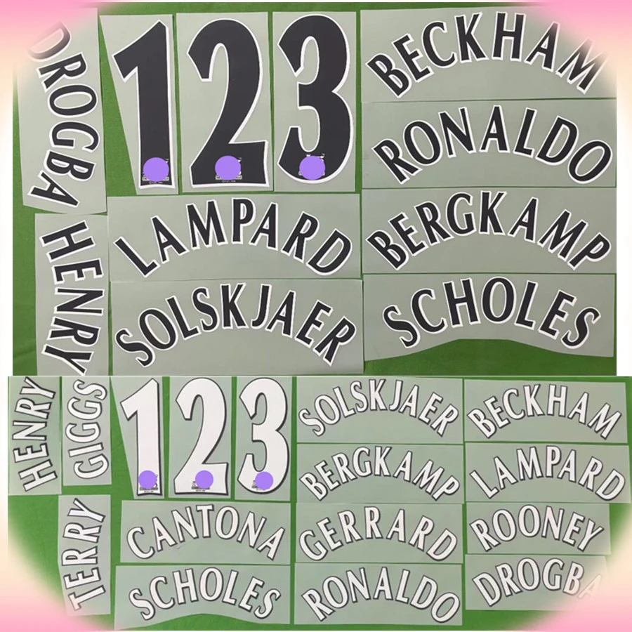 Super a Plastic material 1997-2007 Retro BERGKAMP GIGGS KEANE HENRY ROONEY BECKHAM Premier Arc name Nameset Number Printing Heat
Super a Plastic material 1997-2007 Retro BERGKAMP GIGGS KEANE HENRY ROONEY BECKHAM Premier Arc name Nameset Number Printing Heat