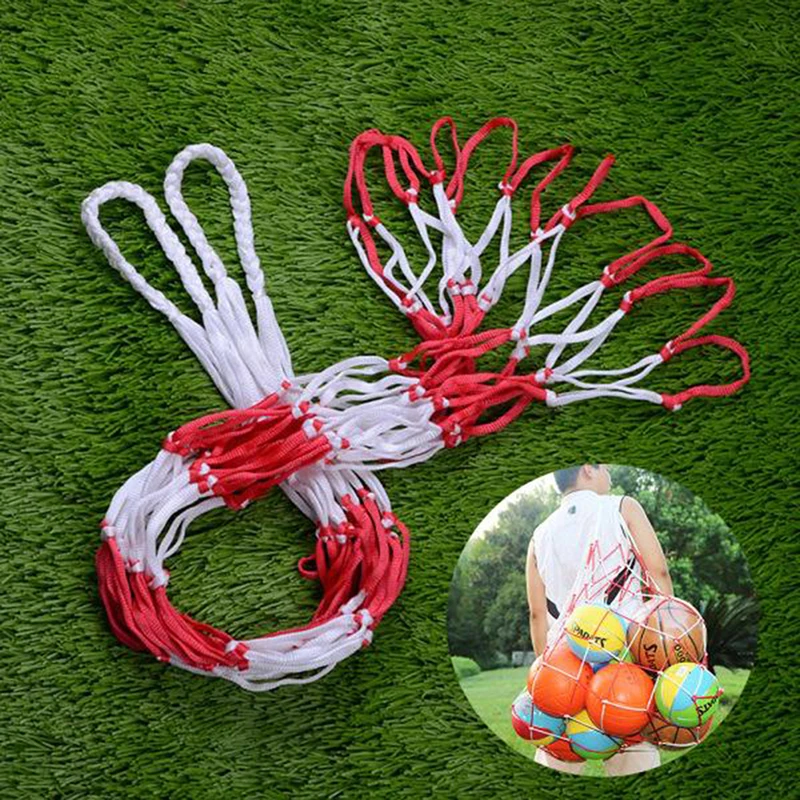 2022 Outdoor Basketball Baskets Football Volleyball Large Nylon Red + White Braided Mesh Net Bag Sports Accessories
2022 Outdoor Basketball Baskets Football Volleyball Large Nylon Red + White Braided Mesh Net Bag Sports Accessories