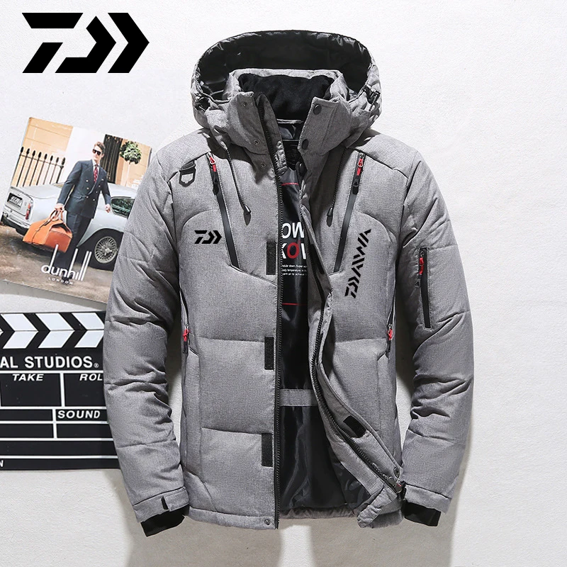 Daiwa White Duck Down DAIWA Fishing Jacket Warm Hooded Thick Puffer Jacket Coat Male High Quality Thermal Winter Fishing Clothes
Daiwa White Duck Down DAIWA Fishing Jacket Warm Hooded Thick Puffer Jacket Coat Male High Quality Thermal Winter Fishing Clothes