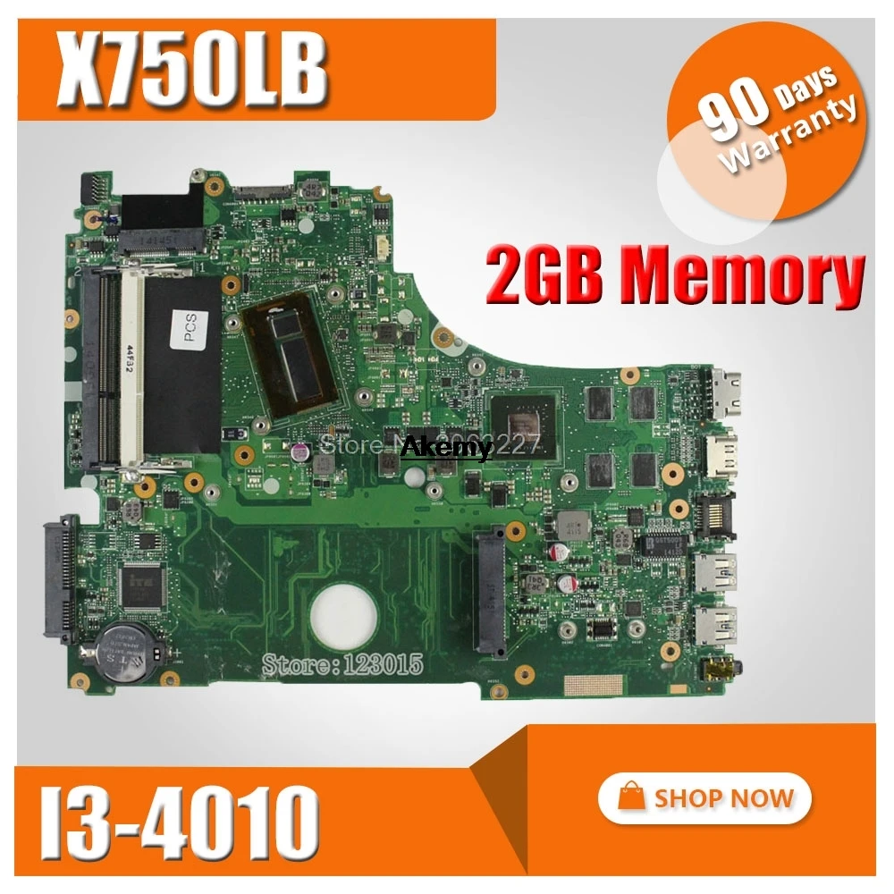 X750LB Laptop Motherboard For Asus X750LN X750L K750L A750L Mainboard i3-4010U GT740M/2GB 100% test ok
X750LB Laptop Motherboard For Asus X750LN X750L K750L A750L Mainboard i3-4010U GT740M/2GB 100% test ok