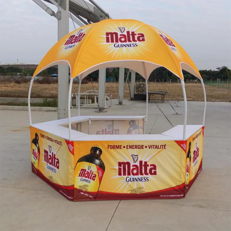 

Custom Printed Advertising Tent Booth Promotion Dome Tent Kiosk with Counters for Sales