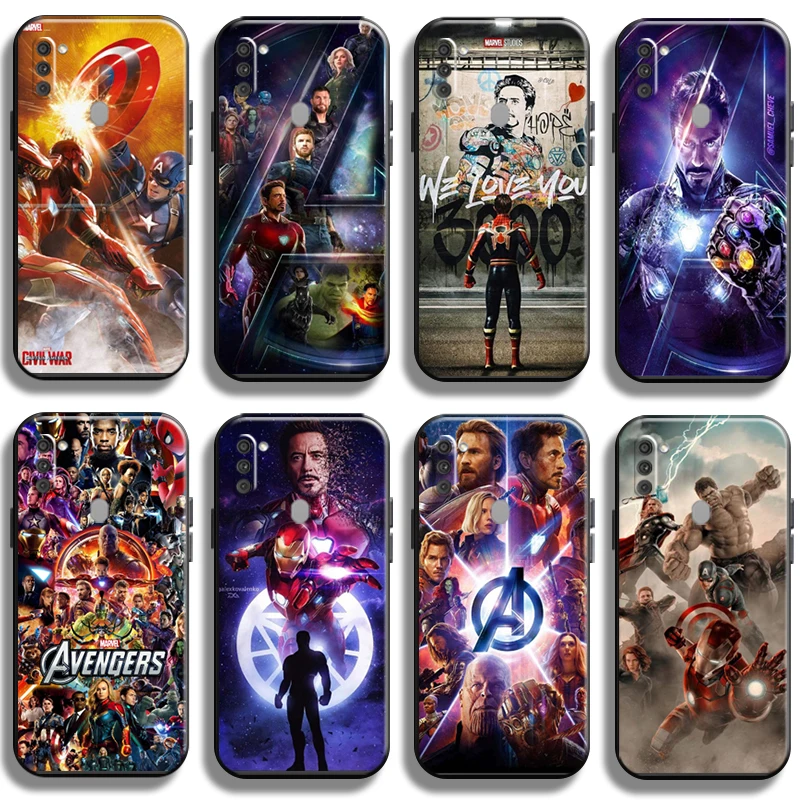 

Cover Marvel Avengers Phone Case For Samsung Galaxy M11 Carcasa Soft Funda Liquid Silicon Back Shell Coque Cases Shockproof