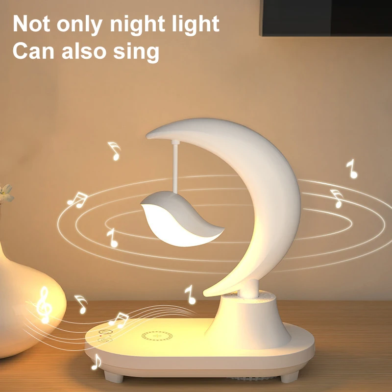 Moon Bird Bluetooth Speaker Colorful Table Lamp Wireless Audio Mobile Phone Wireless Charging Touch Stereo Bluetooth Speaker
Moon Bird Bluetooth Speaker Colorful Table Lamp Wireless Audio Mobile Phone Wireless Charging Touch Stereo Bluetooth Speaker