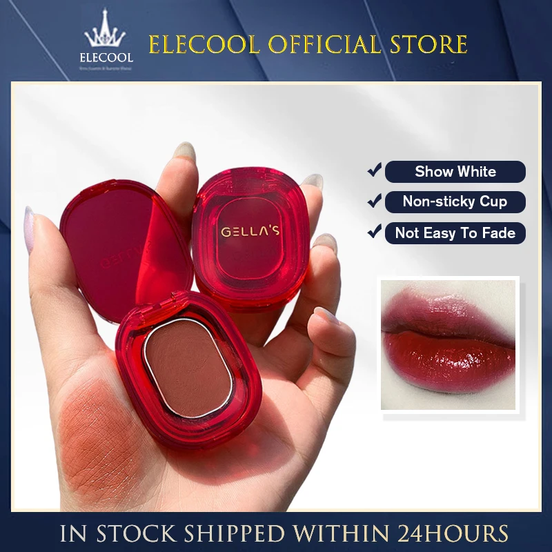 

Lip Tint Mud Ice Crystal Lipstick Lip Tint Velvet Matte Lip Glaze Non-stick Cup Lip Stick Moisturizing Colored Lip Balm Sexy Red