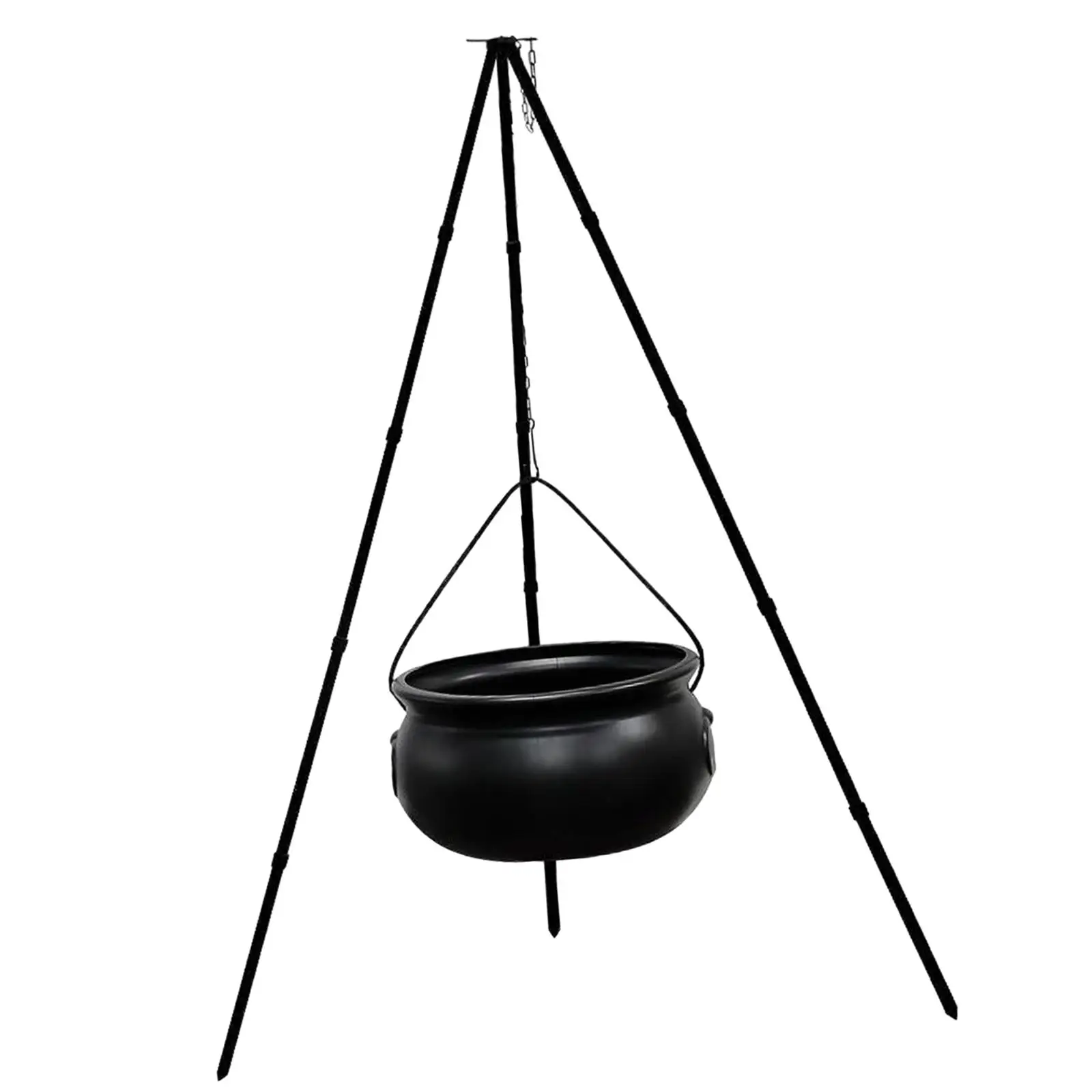 Halloween Witches Cauldron with Tripod String Light Candy Bucket Metal Tripod 
Halloween Witches Cauldron with Tripod String Light Candy Bucket Metal Tripod
