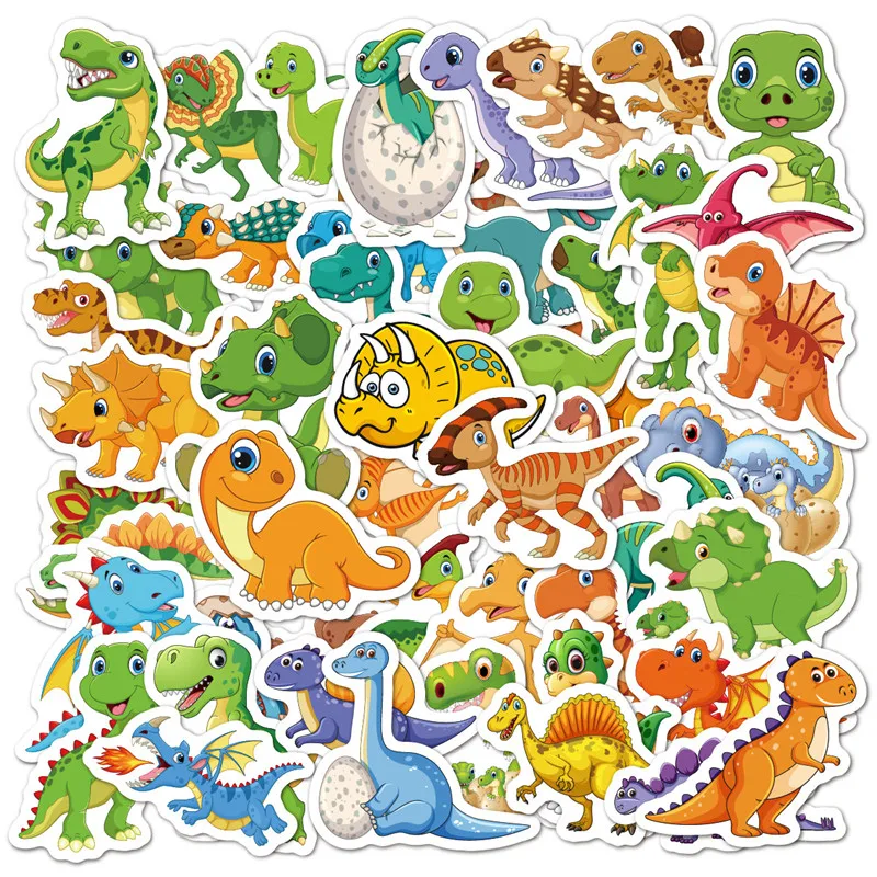 50PCS Cute Cartoon Dinosaur Stickers DIY Phone Snowboard Laptop Luggage Fridge Guitar Graffiti Waterproof Classic Stickers
50PCS Cute Cartoon Dinosaur Stickers DIY Phone Snowboard Laptop Luggage Fridge Guitar Graffiti Waterproof Classic Stickers