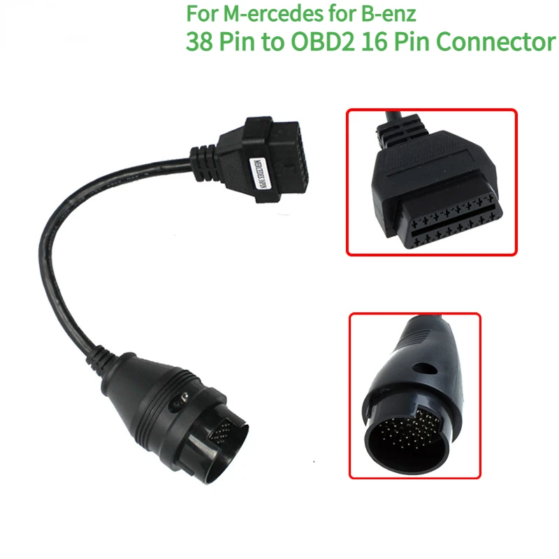 NEW OBD Cable for Benz 38 Pin To 16 Pin Cable OBD2 OBD Diagnostic Adapter for Mercedes 38 Pin OBD 38pin Connector 
NEW OBD Cable for Benz 38 Pin To 16 Pin Cable OBD2 OBD Diagnostic Adapter for Mercedes 38 Pin OBD 38pin Connector
