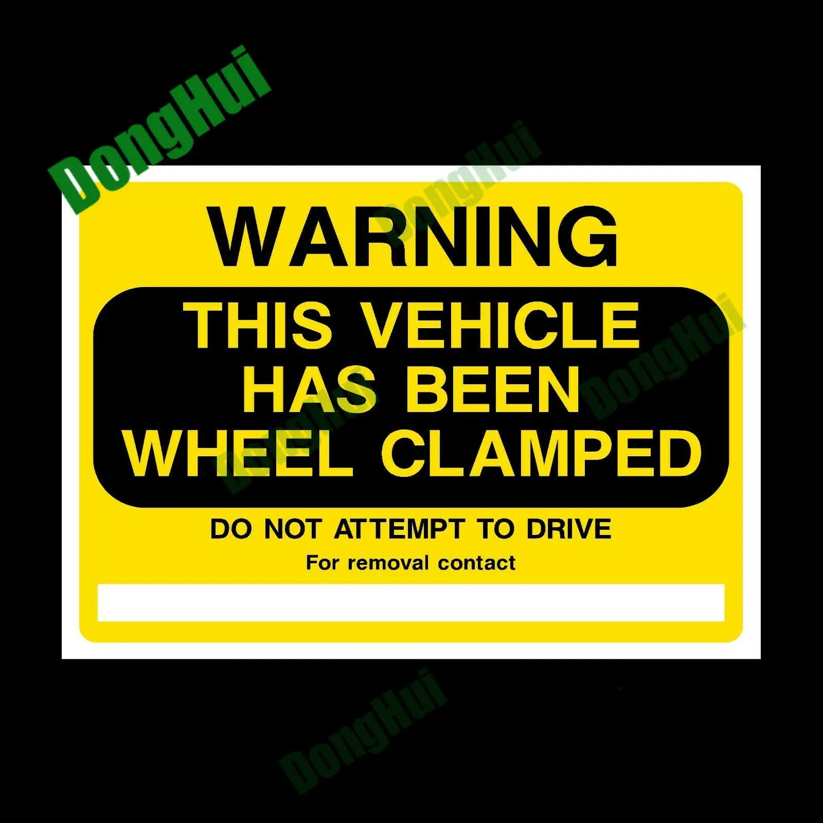 Vehicle Has Been Clamped Label Plastic Sign Warning Caution Danger Adhesive Car Sticker PVC Waterproof for Factories
Vehicle Has Been Clamped Label Plastic Sign Warning Caution Danger Adhesive Car Sticker PVC Waterproof for Factories