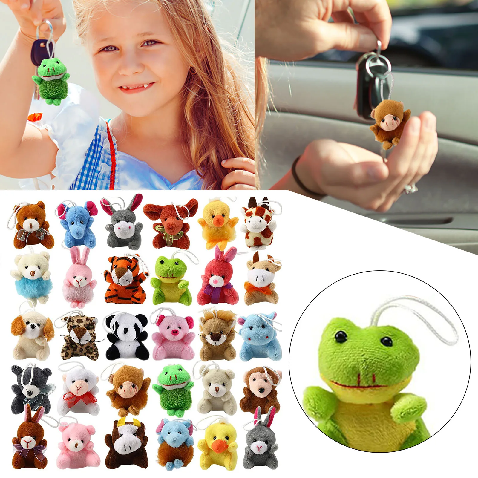 30Pc Mini h Animal Toy Set Cute Small Animals h Keychain Decoration Conservation Critters h Animated Valentine h
30Pc Mini h Animal Toy Set Cute Small Animals h Keychain Decoration Conservation Critters h Animated Valentine h