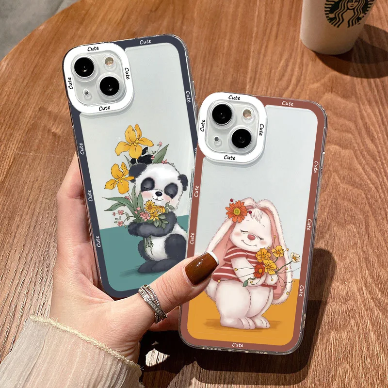 Fashion Animal Floral Clear Phone Case For iPhone XR XS X 14 13 11 12 Pro MAX 7 8 14 Plus SE 2020 Rabbit Panda Transparent Cover
Fashion Animal Floral Clear Phone Case For iPhone XR XS X 14 13 11 12 Pro MAX 7 8 14 Plus SE 2020 Rabbit Panda Transparent Cover