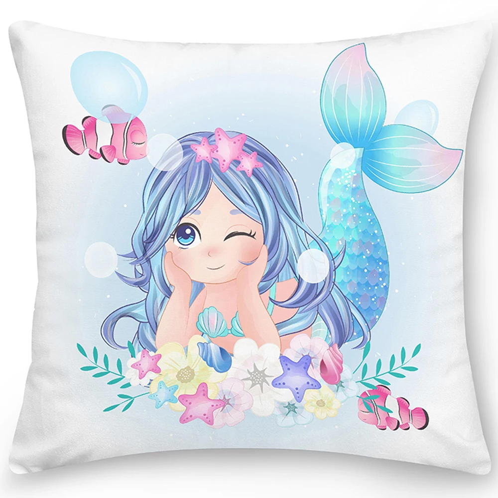 Lovely Mermaid Double Side Print Polyester Pillowcase Home Decor Pillowcase Car Sofa Cushion Cover Home Decoration Pillowcase
Lovely Mermaid Double Side Print Polyester Pillowcase Home Decor Pillowcase Car Sofa Cushion Cover Home Decoration Pillowcase