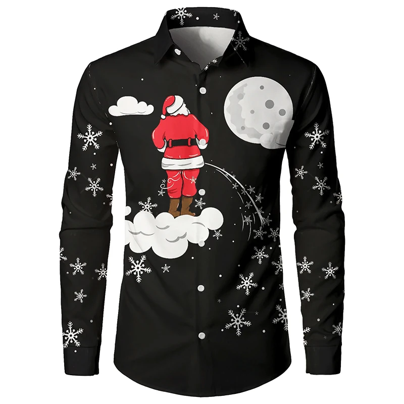 Рождественская Мужская Повседневная рубашка с длинным рукавом и графическим принтом Badassdude
Рождественская Мужская Повседневная рубашка с длинным рукавом и графическим принтом Badassdude