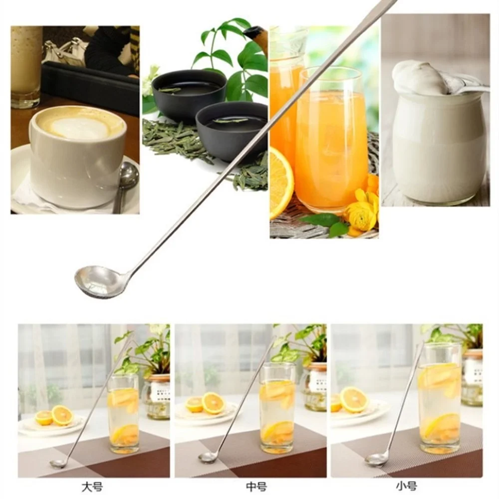 Long Handle Spoon Coffee Stirrers Ice Tea Spoon Stainless Steel Iced Teaspoon for Milks Tea Mixing Stirring Coffee Milk
Long Handle Spoon Coffee Stirrers Ice Tea Spoon Stainless Steel Iced Teaspoon for Milks Tea Mixing Stirring Coffee Milk