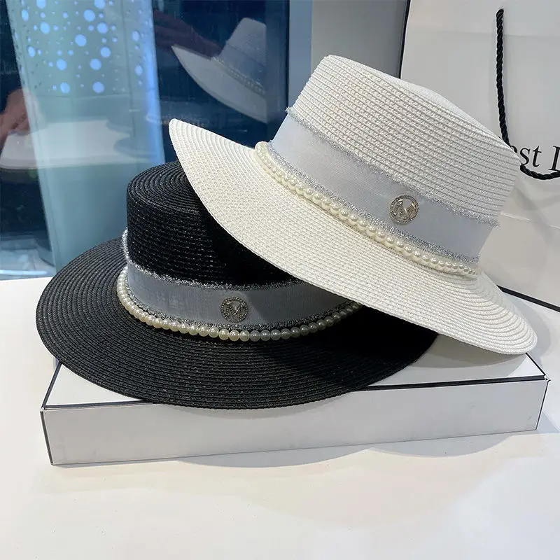 Women's Summer New Sunscreen Straw Hat Outing Sun Visor Holiday Cool Cap Seaside Beach Hat Tide Female Casual Cap Pearl Top Hat
Women's Summer New Sunscreen Straw Hat Outing Sun Visor Holiday Cool Cap Seaside Beach Hat Tide Female Casual Cap Pearl Top Hat