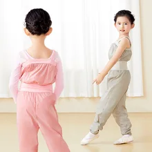 Ballet Children Suspenders Waist Pants Jumpsuit Ballet Sweat Suit WomenS Body Dance Warm-Up Pants Sports Gymnastics Trousers
