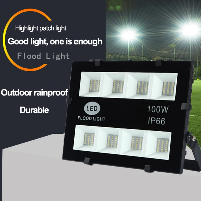 

20W 30W 50W 100W Aluminum LED Flood Light 85-265V IP66 Waterproof Outdoor Garden Projector Lighting Spotlight Wall Flood Lights