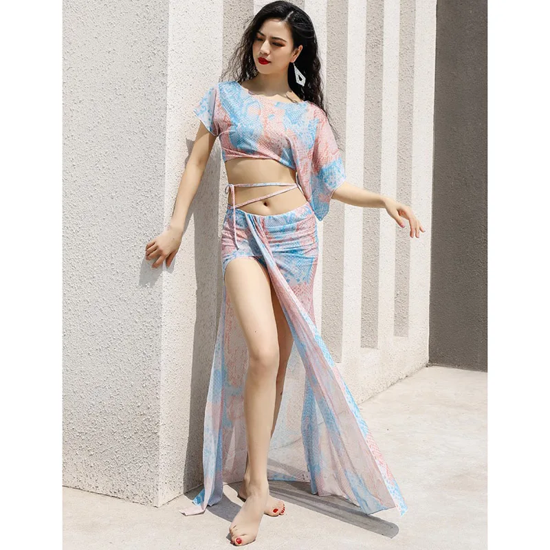 Spring/summer New Soft Breathable Belly Dance Practice Suit Water Yarn Printing Practice Class Group Dress Performance Suit
Spring/summer New Soft Breathable Belly Dance Practice Suit Water Yarn Printing Practice Class Group Dress Performance Suit