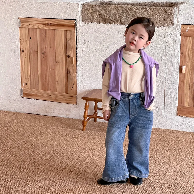 Kids Clothes Pants 2022 Spring Autumn New Girls Jeans Casual Straight Elastic Waist LOOSE Full Length Pockets Jeans for Children
Kids Clothes Pants 2022 Spring Autumn New Girls Jeans Casual Straight Elastic Waist LOOSE Full Length Pockets Jeans for Children