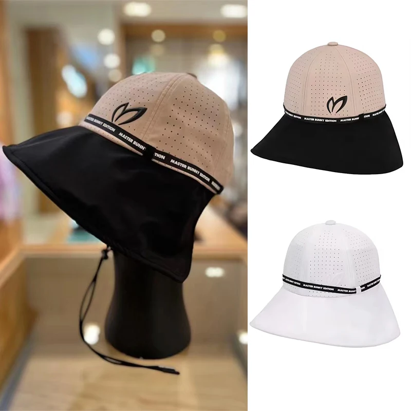 New Golf Hat with Windproof Rope Bucket Hat Big Brim Sunshade Women's Summer Cap
New Golf Hat with Windproof Rope Bucket Hat Big Brim Sunshade Women's Summer Cap