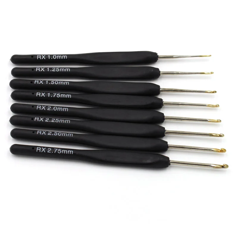 Black Soft Plastic Handle Alumina Crochet Hooks Knitting Needles Set Crochet Handmade Tool 1.0/1.25/1.5/1.75/2.0/2.25/2.5/2.75mm
Black Soft Plastic Handle Alumina Crochet Hooks Knitting Needles Set Crochet Handmade Tool 1.0/1.25/1.5/1.75/2.0/2.25/2.5/2.75mm