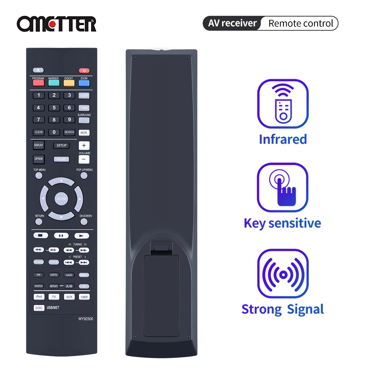 For Yamaha Remote Control WY92500 WY92530 BRX-750 BRX-610 MCR-750 Blu-Ray Disk Home Theater System A/V Receiver
For Yamaha Remote Control WY92500 WY92530 BRX-750 BRX-610 MCR-750 Blu-Ray Disk Home Theater System A/V Receiver