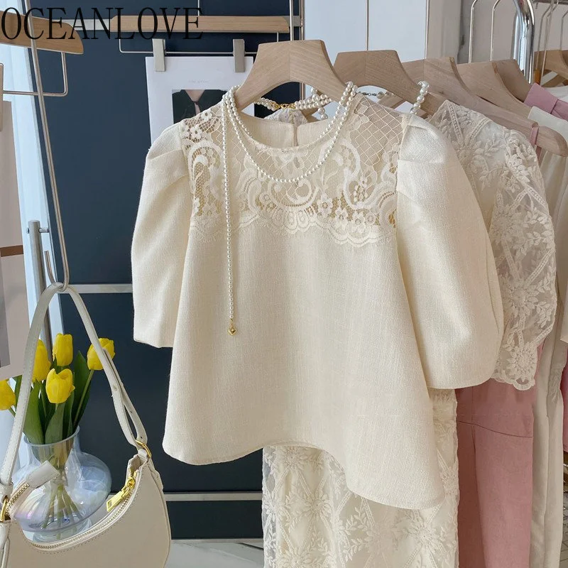 Women Shirts & Blouses Pu Sleeve Korean ashion Loose Summer Vintage Camisas y Blusas Sweet Elegant Clothing
Women Shirts & Blouses Pu Sleeve Korean ashion Loose Summer Vintage Camisas y Blusas Sweet Elegant Clothing