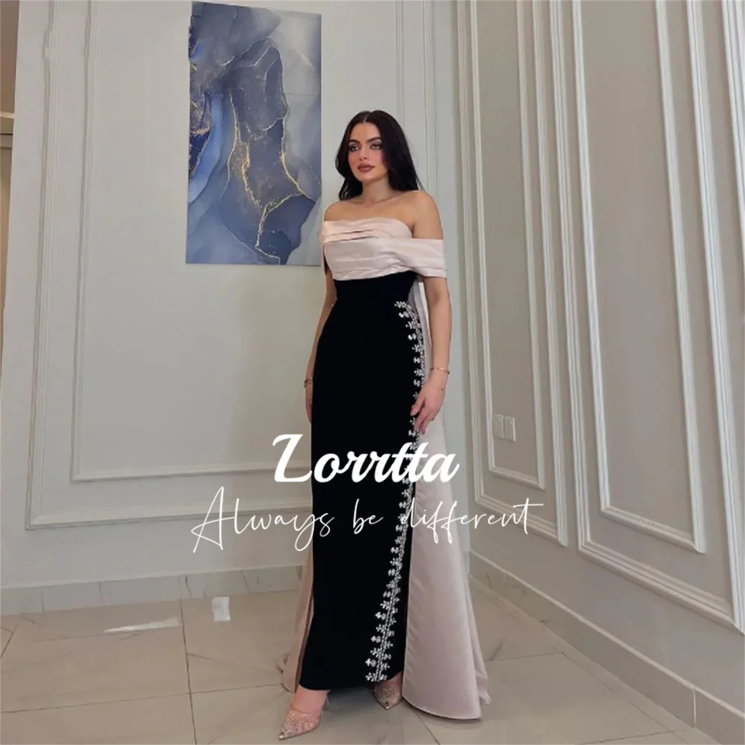 Lorrtta Tight New Satin Black Appliqué Arabic Robe for Women Ground-length شارون سعيد فساتين سهرة فخمه 2023 Vestidos Largos سهره
Lorrtta Tight New Satin Black Appliqué Arabic Robe for Women Ground-length شارون سعيد فساتين سهرة فخمه 2023 Vestidos Largos سهره