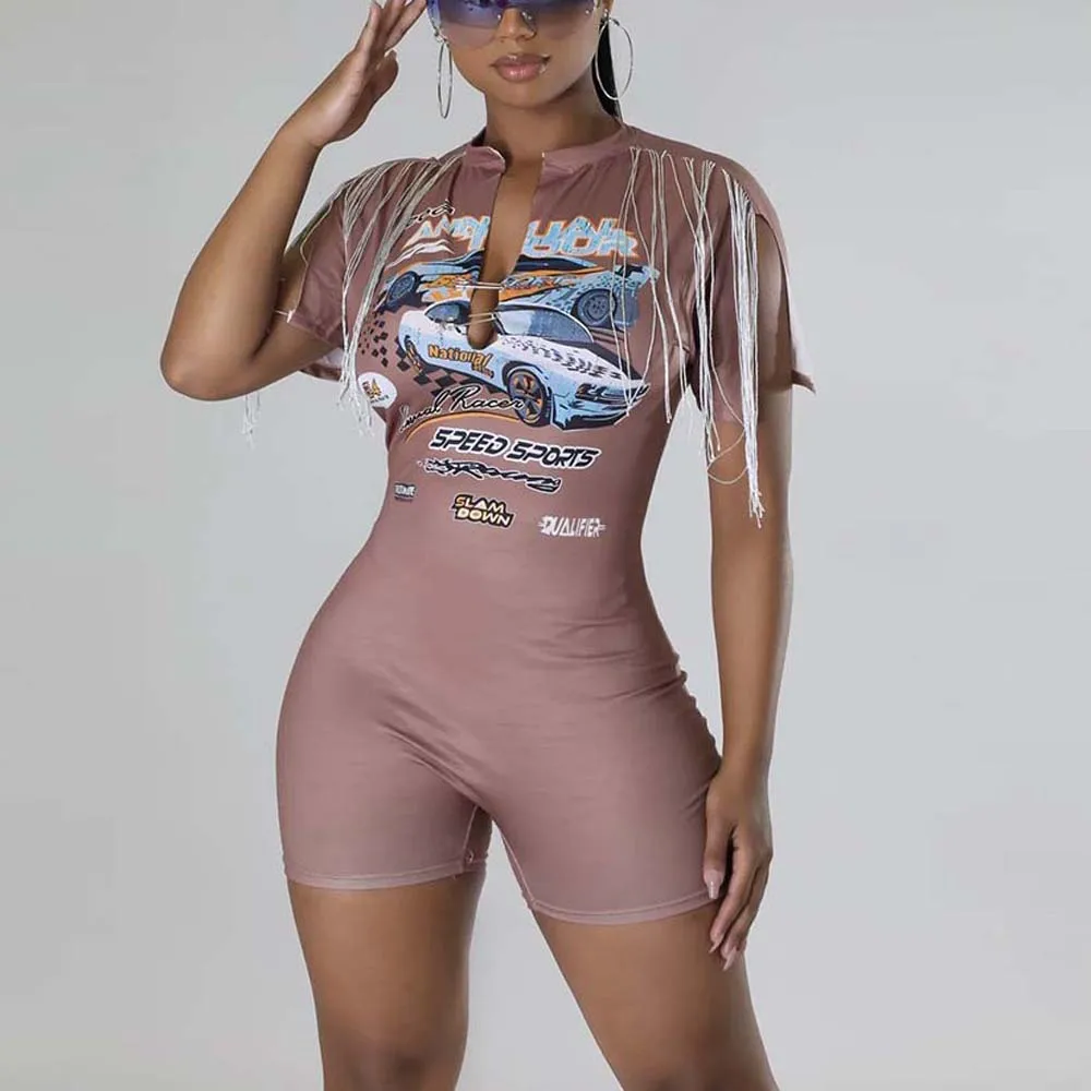 Romper Playsuits for Women Summer Printed With Tassel Bodycon Sexy Ladies Evening Night Club Wear Overalls Playsuits Clothes Hot
Romper Playsuits for Women Summer Printed With Tassel Bodycon Sexy Ladies Evening Night Club Wear Overalls Playsuits Clothes Hot