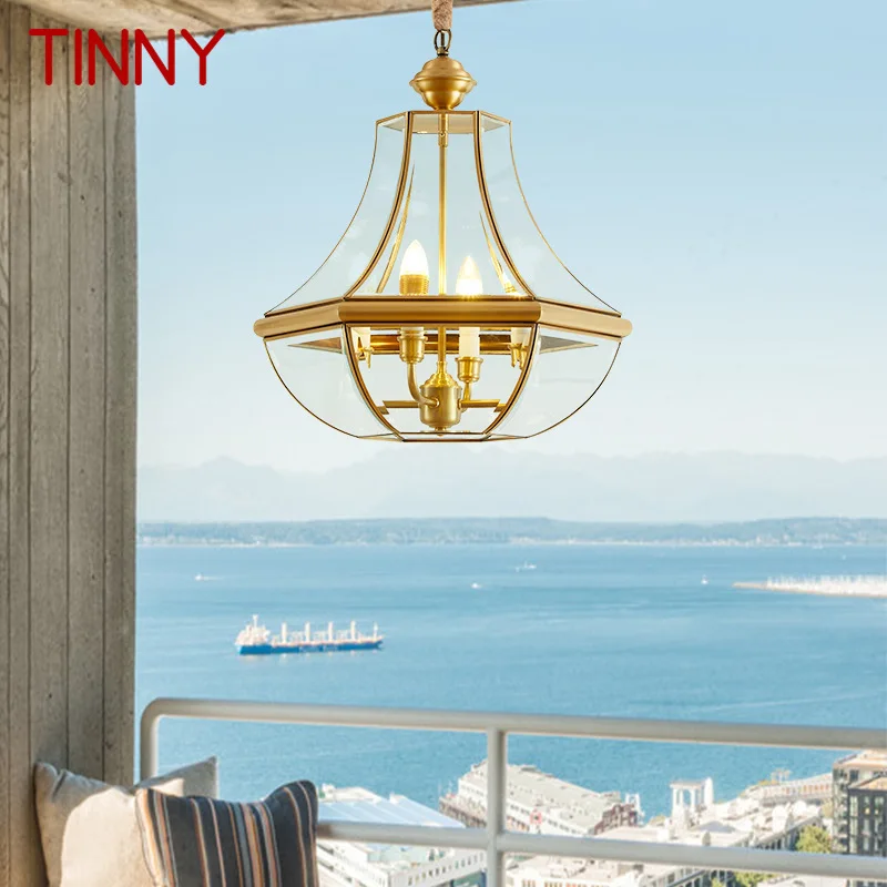 

TINNY, латунная садовая Подвесная лампа, медная лампа, модель светодиодный, водонепроницаемая, IP65, современная уличная лампа E27, 220 В, 110 В, крыльцо, двор, балкон