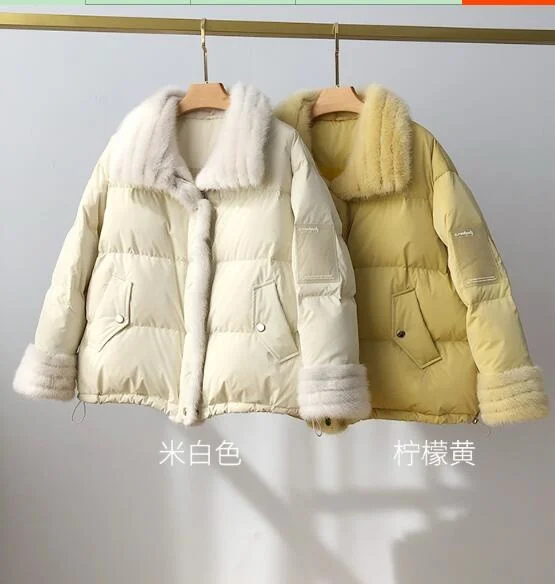 brand Coats and Jackets Women White Goose Down Coat Woman Natural Mink Fur Collar Parkas Clothes Luxury Abrigo Mujer TN1119
brand Coats and Jackets Women White Goose Down Coat Woman Natural Mink Fur Collar Parkas Clothes Luxury Abrigo Mujer TN1119