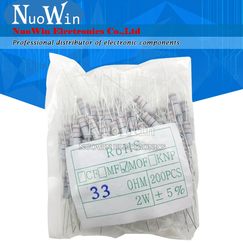 200PCS 2W 5% Carbon Film Resistor 0.1 0.5 1 4.7 10 47 470 560 750 120K 200K 1K 68K 1M ohm Resistance Carbon Film 0.1R - 820K ohm
200PCS 2W 5% Carbon Film Resistor 0.1 0.5 1 4.7 10 47 470 560 750 120K 200K 1K 68K 1M ohm Resistance Carbon Film 0.1R - 820K ohm